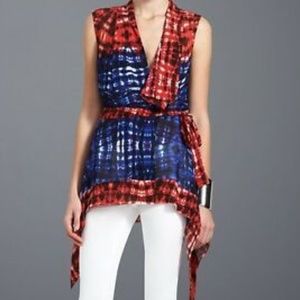 BCBGMaxAzria silk wrap tunic
